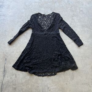 Kimchi Blue Womens Long Sleeve Lace Dress Black Size 10